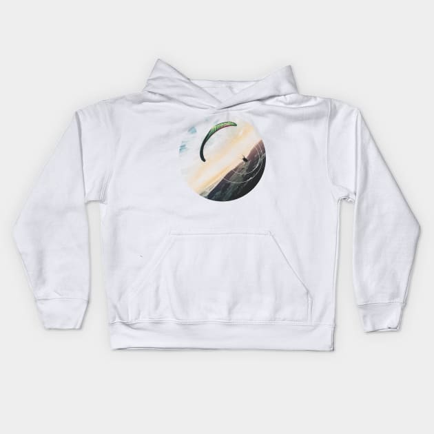 Parasailing Gravity Geometry Photography Kids Hoodie by deificusArt